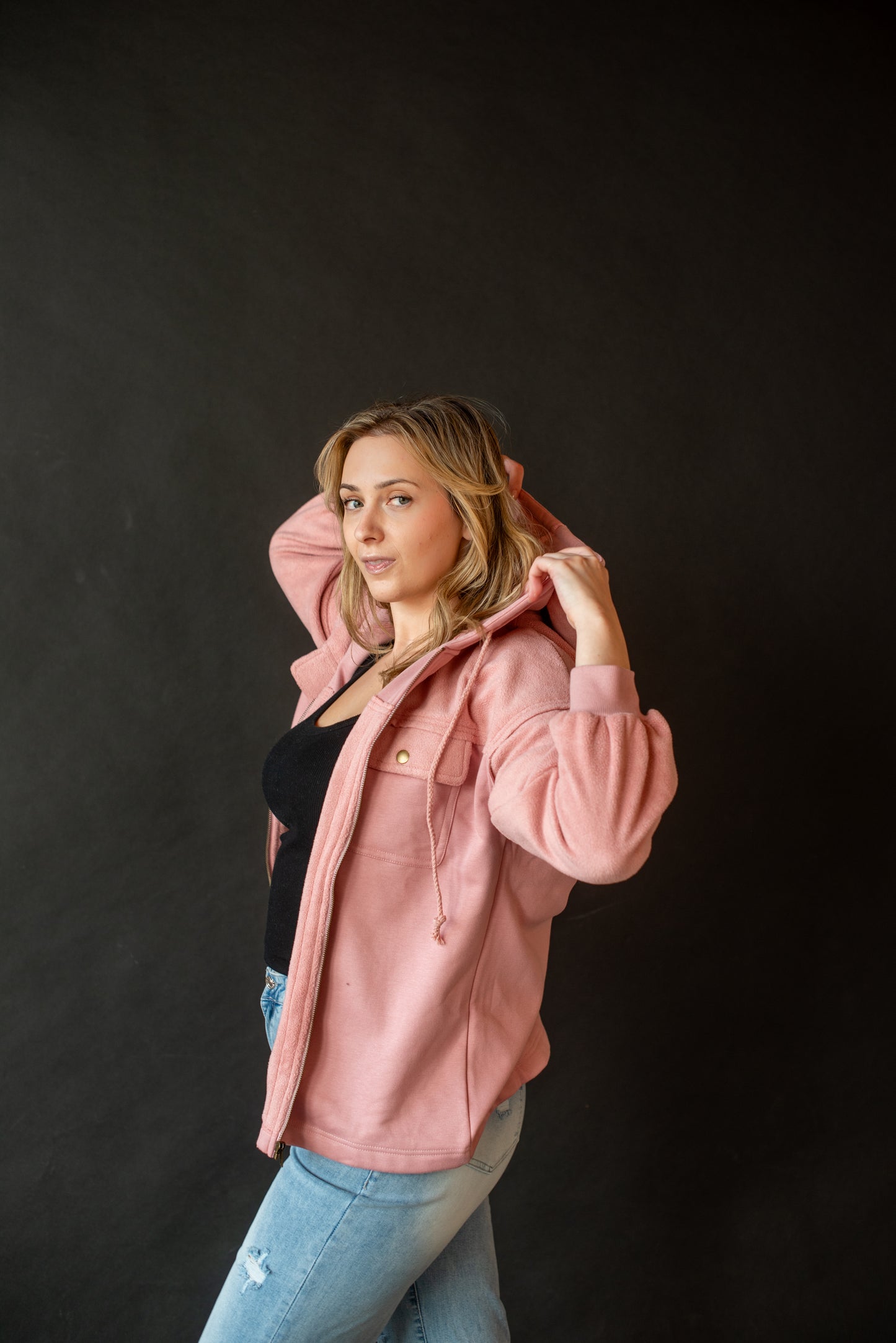 Rosy Daydream Zip Hoodie