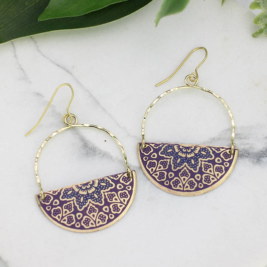 Gold Half Circle Earrings